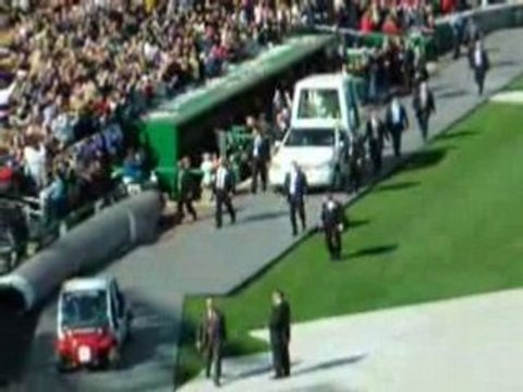 Pope Benedict XVI Arriving at the Mass