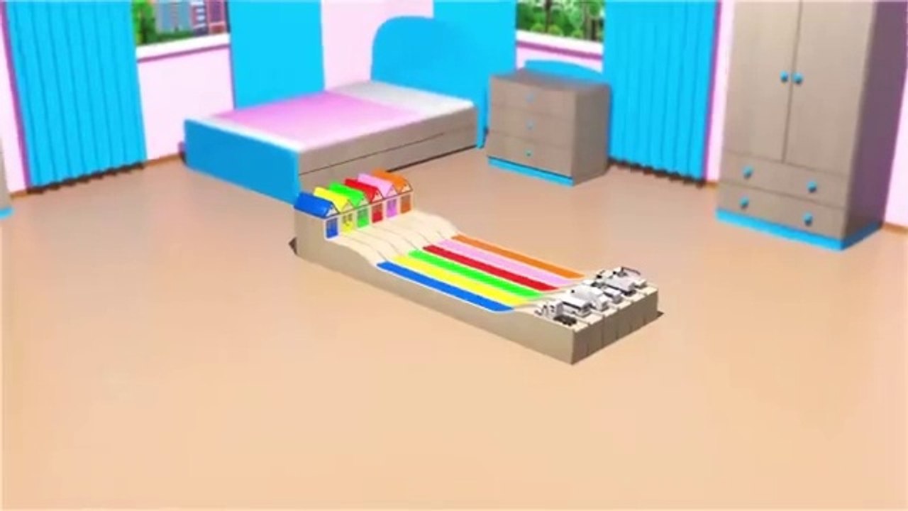 Learn Colors with  Learn Colors with Street Vehicles Giant Waterslide for Children