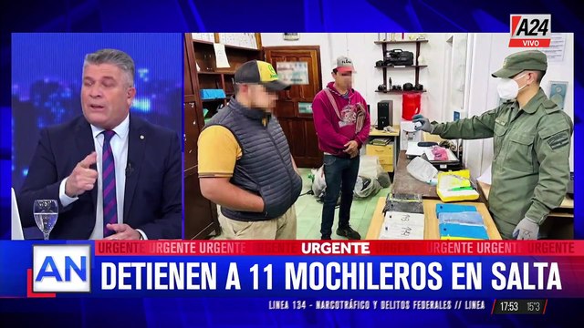 DETIENEN A 11 MOCHILEROS BLANCOS CON 202 KILOS DE COCAÍNA EN SALTA