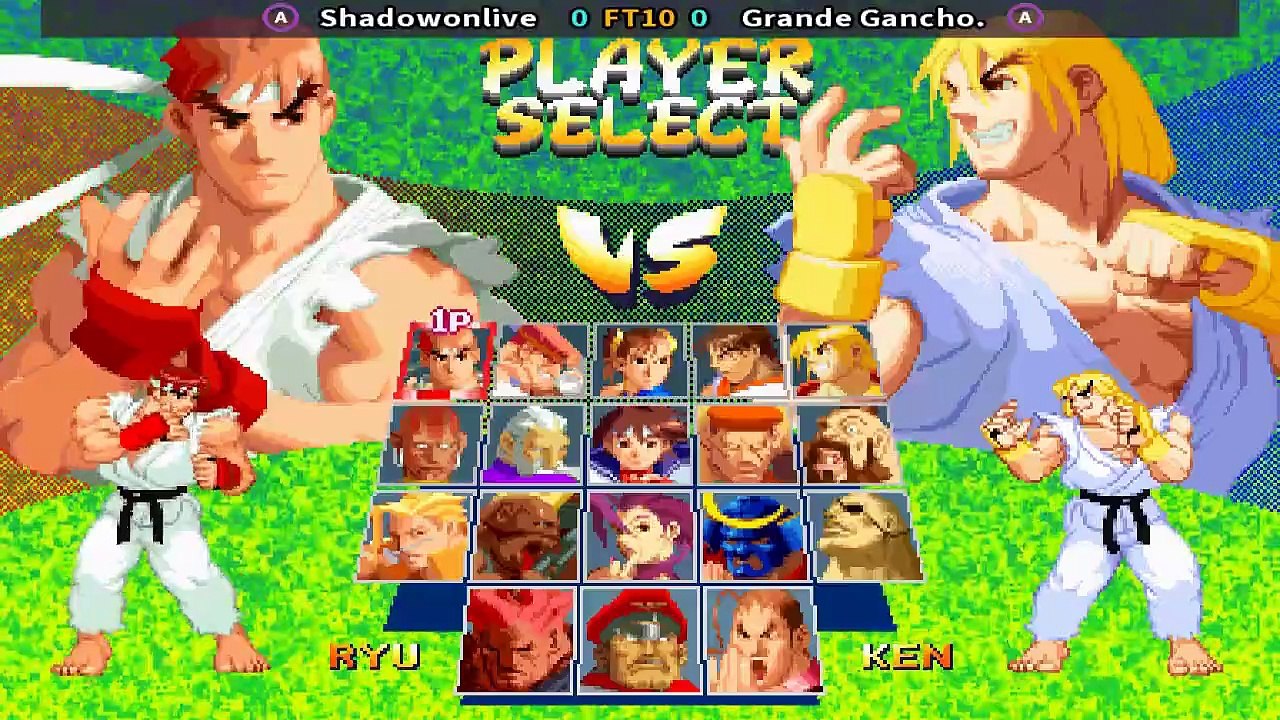 Fightcade  Street Fighter Alpha 2 - Shadowonlive  Vs Grande Gancho.  FT10
