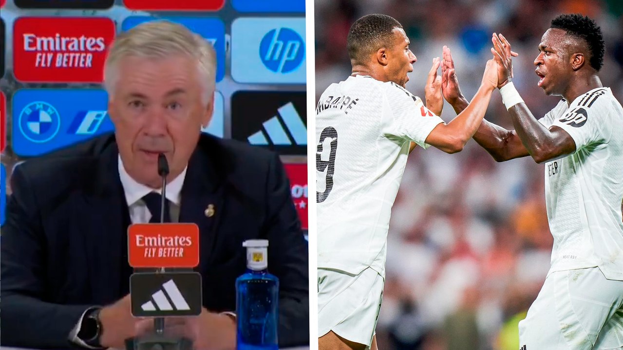 Real Madrid se impone ante el Betis y Carlo Ancelotti destaca la buena mancuerna de Kylian Mbappé y Vinicius Jr.