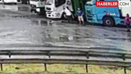 Edirne Kapıkule Sınır Kapısı'nda tır şoförleri arasında çıkan kavga kamerada