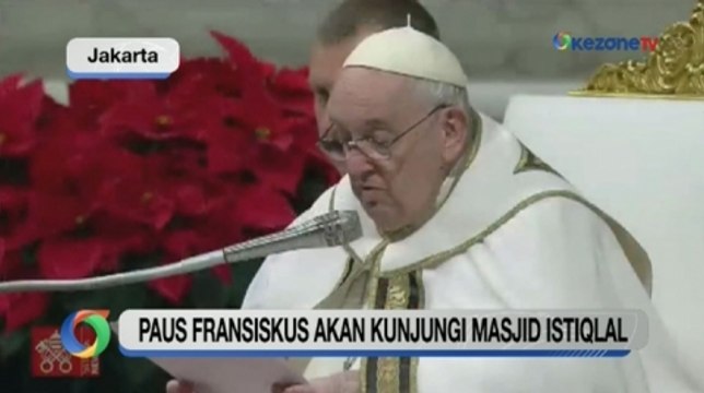 Paus Fransiskus Akan Kunjungi Masjid Istiqlal Jakarta