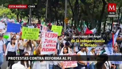 Universitarios protestaron contra la reforma Judicial durante el último informe de Gobierno de AMLO