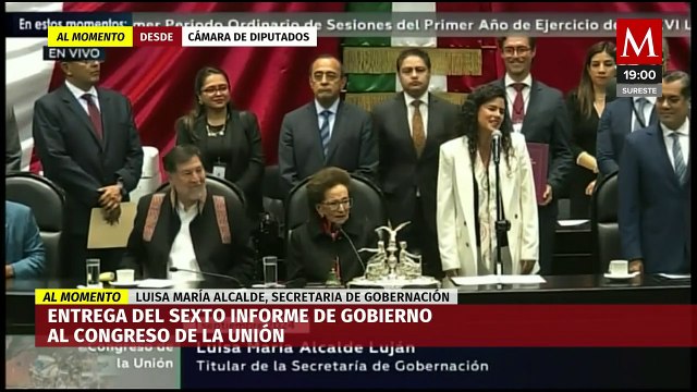 Luisa María Alcalde hace entrega del último informe de Gobierno de AMLO