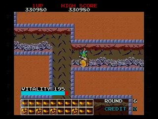 Dragon Buster[Wii Virtual Console Arcade, Default rank] mediocre play 2014-02-09.360p