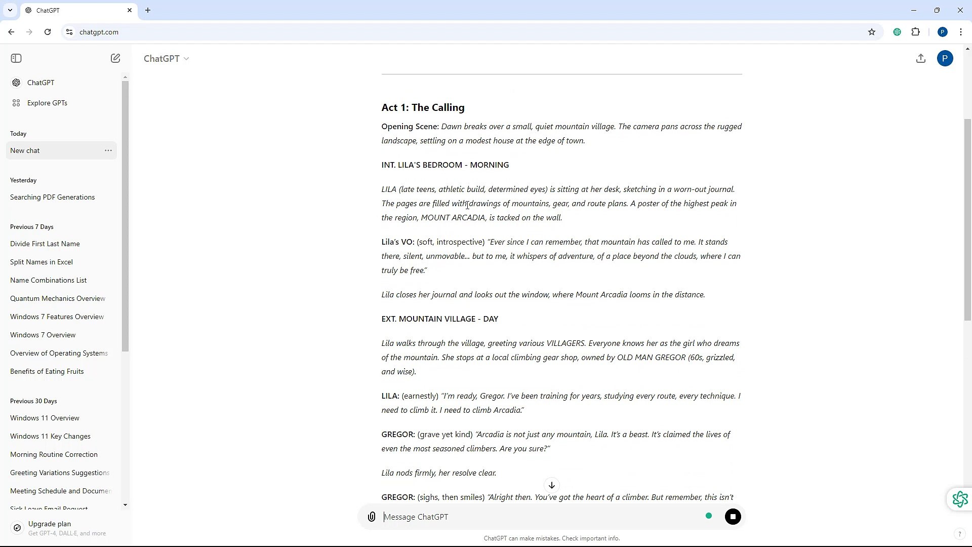 ChatGPT Course Section 39 Movie Script Generation
