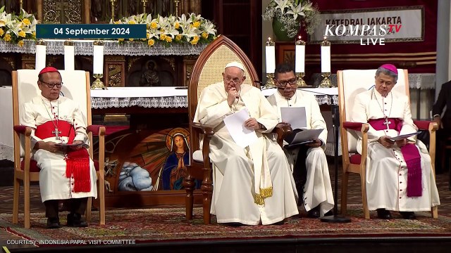 [FULL] Pidato Paus Fransiskus di Gereja Katedral: Jadi Kuat Dalam Iman, Terbuka Dalam Persaudaraan