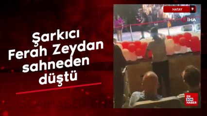 Şarkıcı Ferah Zeydan sahneden düştü