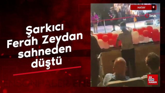 Şarkıcı Ferah Zeydan sahneden düştü