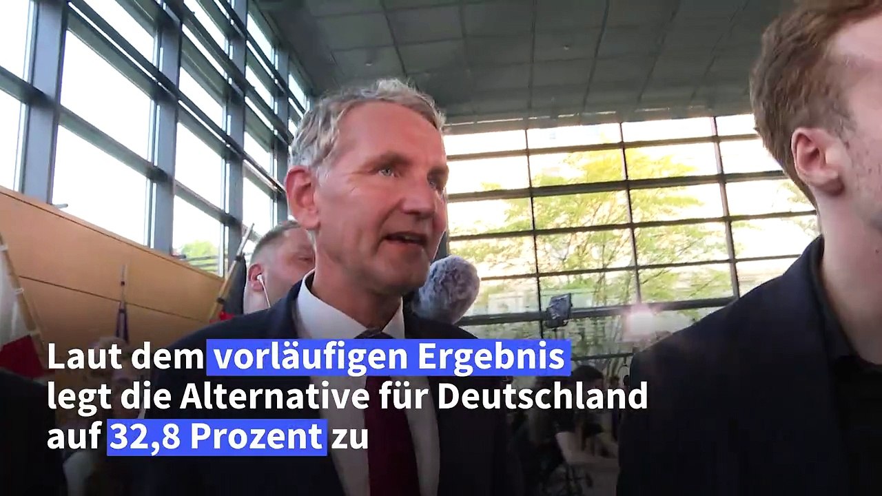 Vorläufiges Ergebnis: AfD gewinnt in Thüringen deutlich vor der CDU