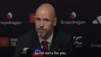 Erik ten Hag clashes with journalist after 3-0 Liverpool defeat