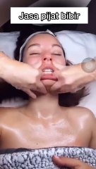 Now we will massage the girl's lips full entertainment video