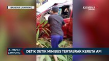 Detik-Detik Minibus Tertabrak Kereta Api Hingga Ringsek!