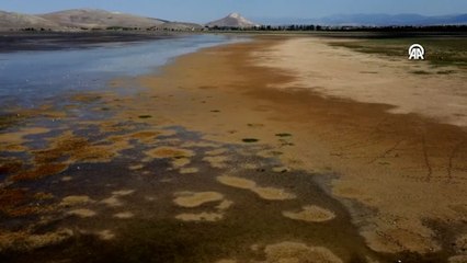 Çavuşçu Gölü'nde su seviyesi azaldı