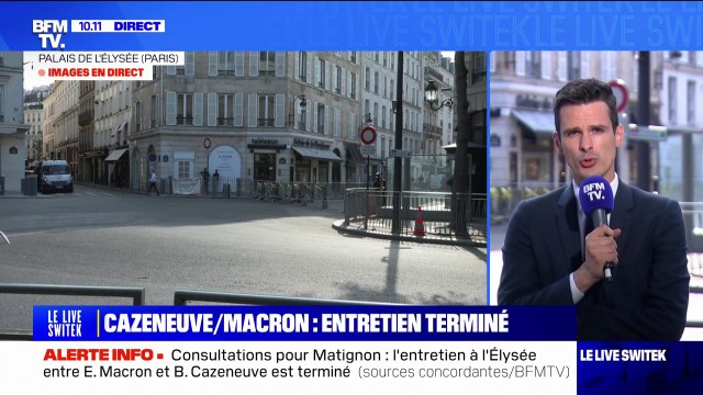 Consultations pour Matignon: l'entretien entre Bernard Cazeneuve et Emmanuel Macron est terminé