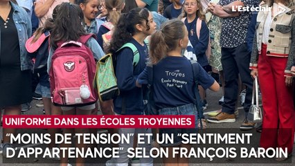 "Moins de tension" et un "sentiment d'appartenance" grâce à l'uniforme scolaire pour François Baroin