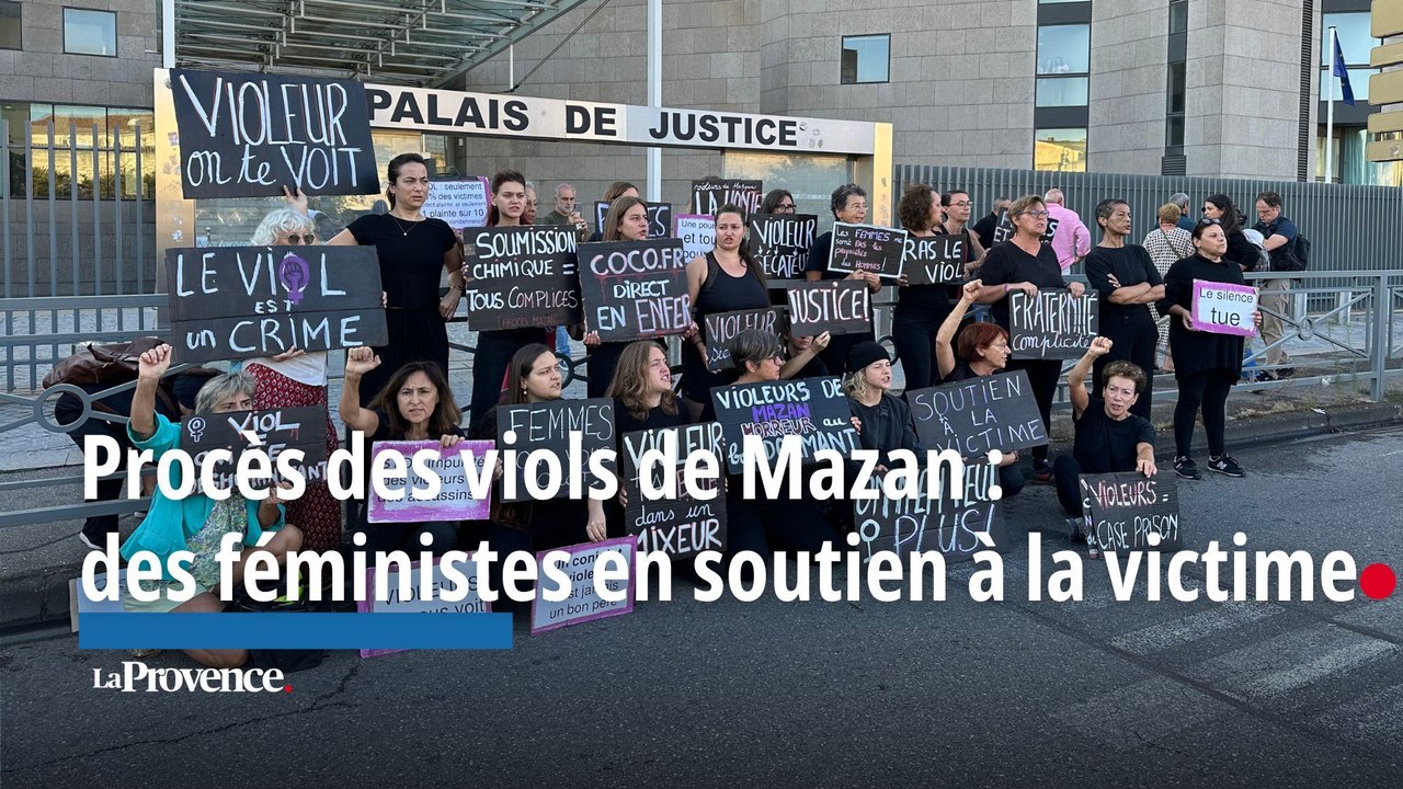 Procès des viols de Mazan : une vingtaine de féministes en soutien à la victime