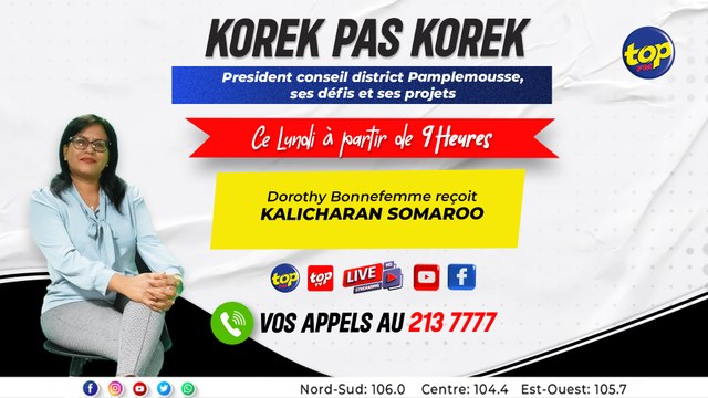 Korek pas korek ( li bon conner ) Dorothy Bonnefemme reçoit Kalicharan Samaroo_0