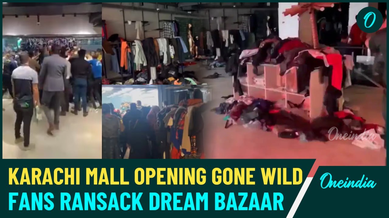 Pakistanis Loot New Karachi Mall: Chaos Unleashed at Dream Bazaar; Shoppers Looting Video Viral