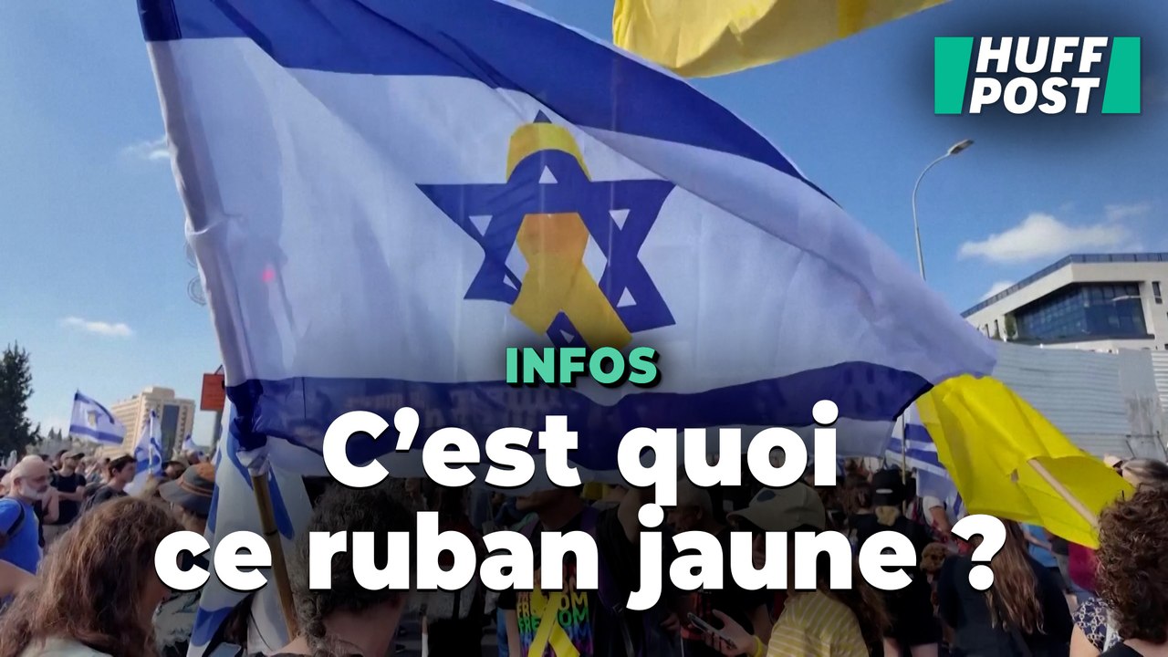 En Israël, ce ruban jaune était partout dans les manifestations contre Netanyahu