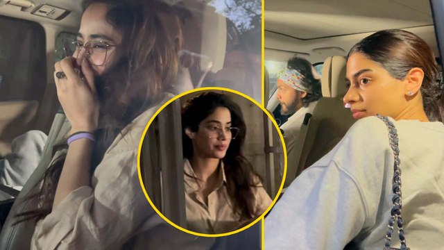 Love Birds Janhvi Kapoor-Shikhar Pahariya & Khushi Kapoor Snapped At Bandra Enjoying A Fun Car Ride!