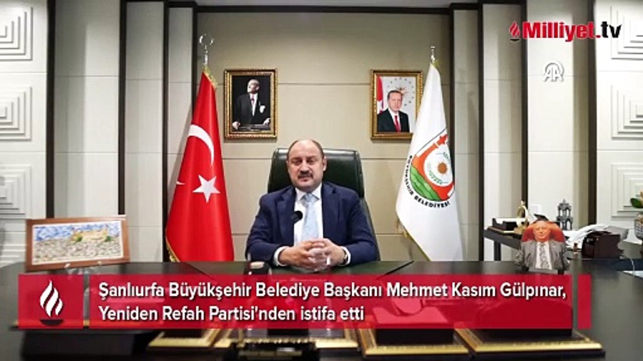 Şanlıurfa Büyükşehir Belediye Başkanı Mehmet Kasım Gülpınar, Yeniden Refah Partisi'nden istifa etti
