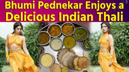 Bhumi Pednekar relishes Indian thali, take a look