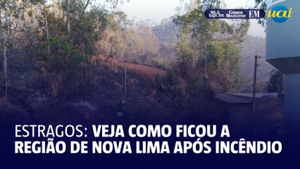 Veja como ficou a região atingida pelo incêndio em Nova Lima