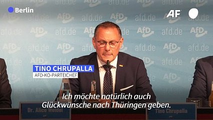 Video herunterladen: Wahl in Thüringen: Chrupalla lobt 