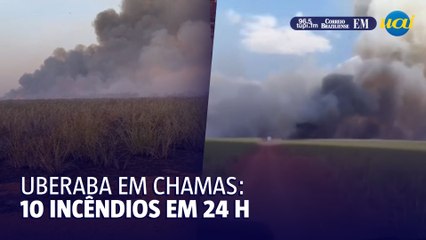 Bombeiros registram 10 incêndios em 24 horas em Uberaba
