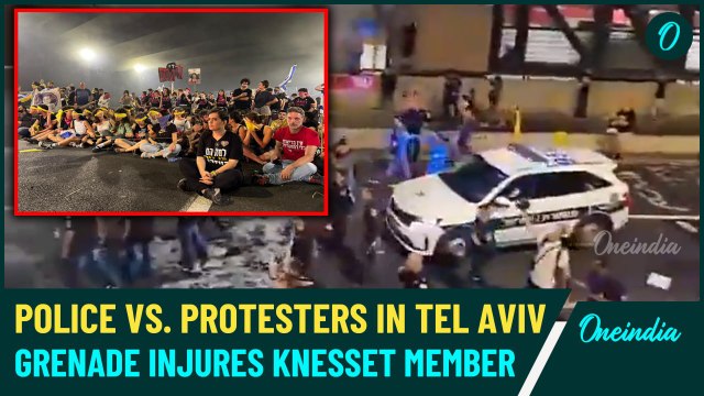 Tel Aviv Uproar: Knesset Member Naama Lazimi Injured as Police Unleash Stun Grenades on Protesters