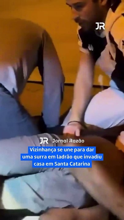 Vizinhança se une para dar uma surra em ladrão que invadiu casa em Santa Catarina
