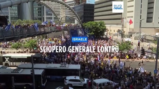 Sciopero generale in Israele: migliaia in piazza per chiedere rilascio ostaggi a Gaza