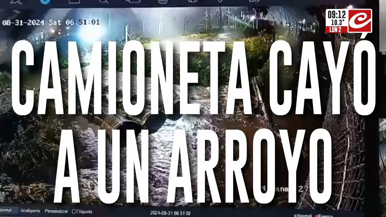 Conductor de camioneta cayó a un arroyo y fue arrastrado por la corriente