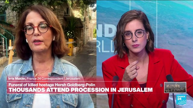 Mourners hold procession ahead of US-Israeli hostage Hersh Goldberg-Polin's funeral