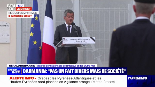 Gérald Darmanin: Tous les gendarmes de France, tous les policiers de France se reconnaissent dans Éric Comyn