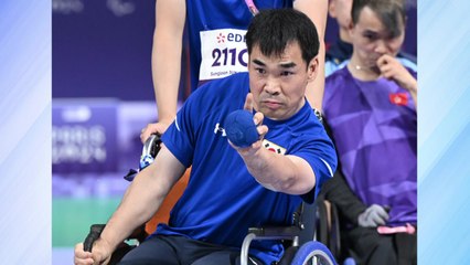 한국 보치아 '맏형' 정성준, 남자 단식 은메달 획득 / YTN