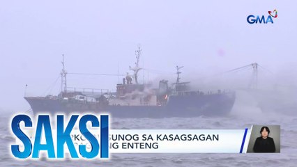 Barko, nasunog sa kasagsagan ng Bagyong Enteng | Saksi