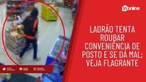 Ladrão fica trancado em loja de conveniência e é detido por populares