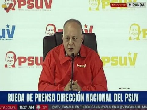 Vpdte. del PSUV Diosdado Cabello: El gobierno se ha preparado para responder a los ataques