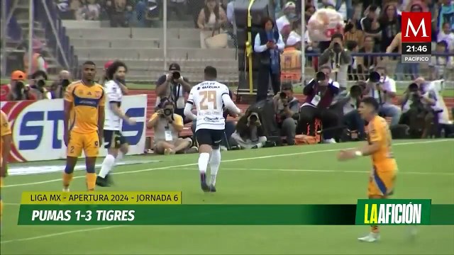 Con remontada, Tigres vence a Pumas en CU con doblete de Ozziel Herrera