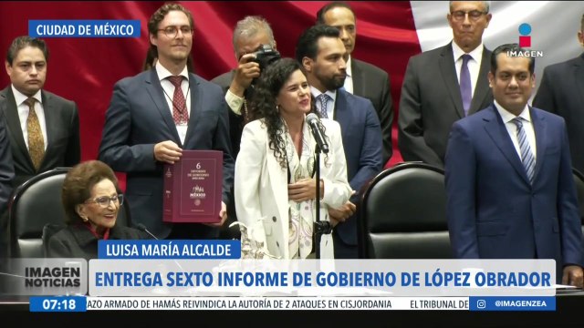 Así entregó Luisa María Alcalde el sexto informe de gobierno de López Obrador