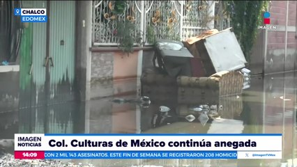 Tras las lluvias del fin de semana vuelve a subir el nivel del agua en Chalco