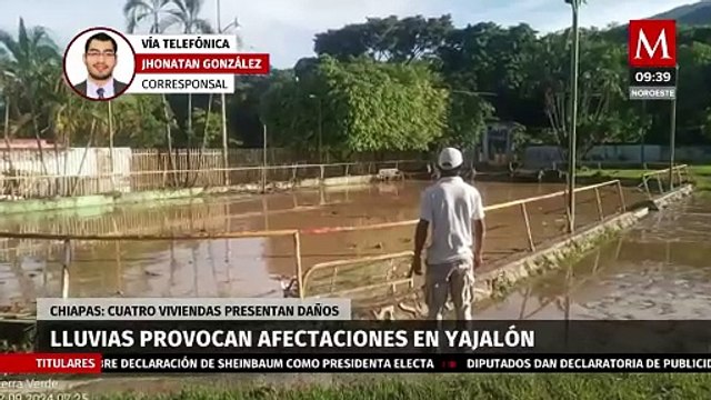 Se reportan derrumbes e inundaciones en Yajalón, Chiapas, debido a intensas lluvias