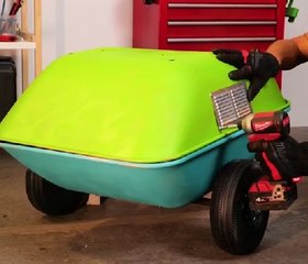 Multifunctional camping trolley made out of construction cart!