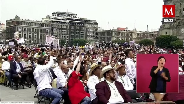 AMLO muestra vídeo de su mitin de su Sexto Informe de Gobierno en La Mañanera