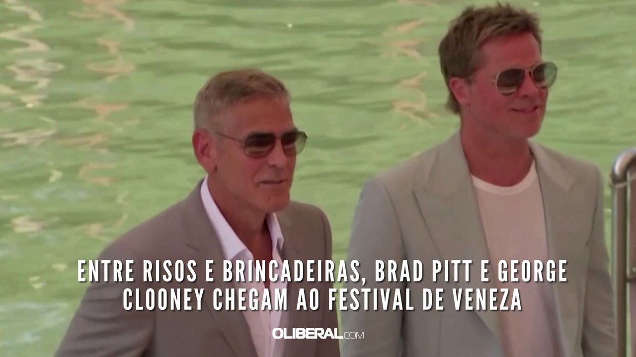 Entre risos e brincadeiras, Brad Pitt e George Clooney chegam ao Festival de Veneza