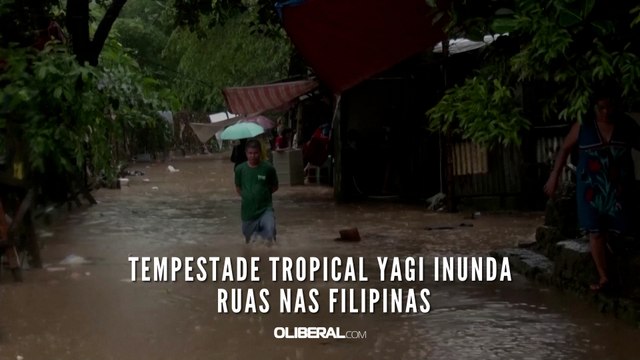 Tempestade tropical Yagi inunda ruas nas Filipinas