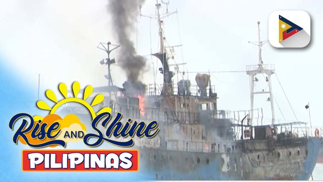 Isang barko sa Navotas, nasunog sa gitna ng pananalasa ng Bagyong #EntengPH
